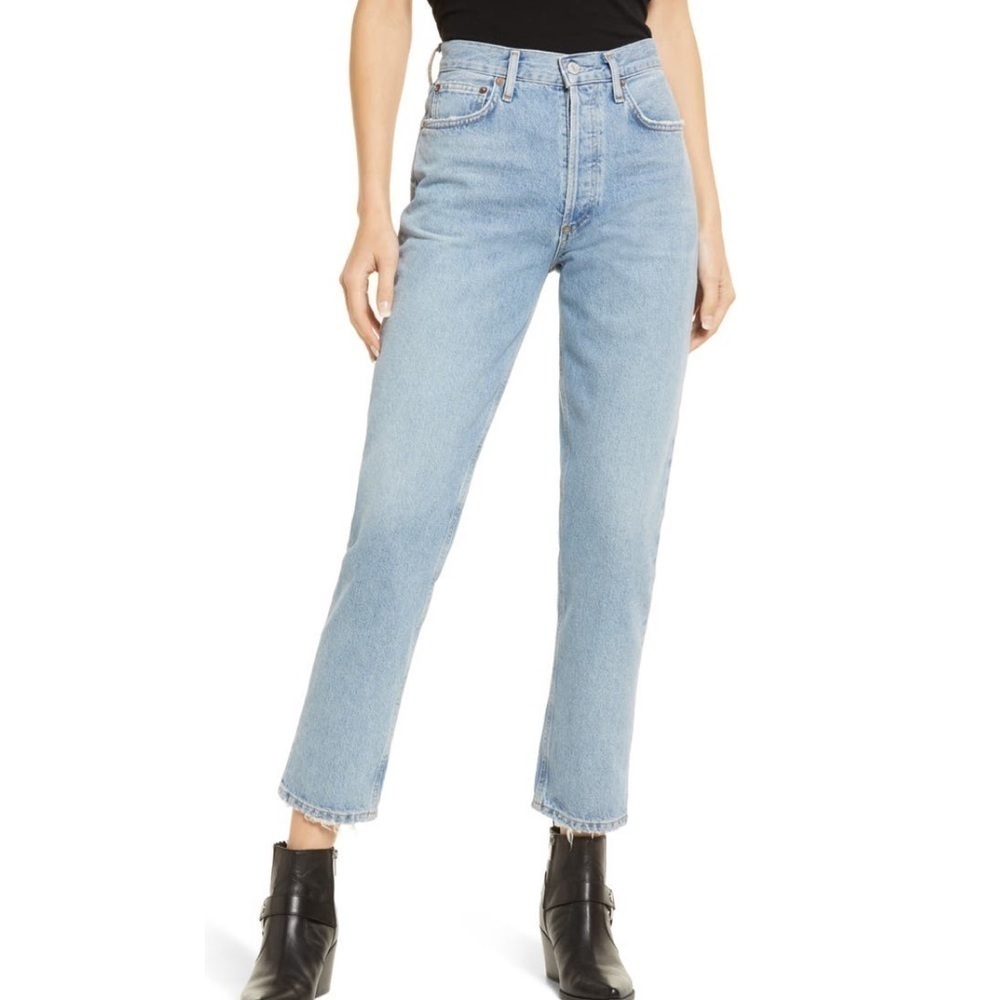 Agolde Fen high waisted tapered relaxed cotton jeans 32 NWT